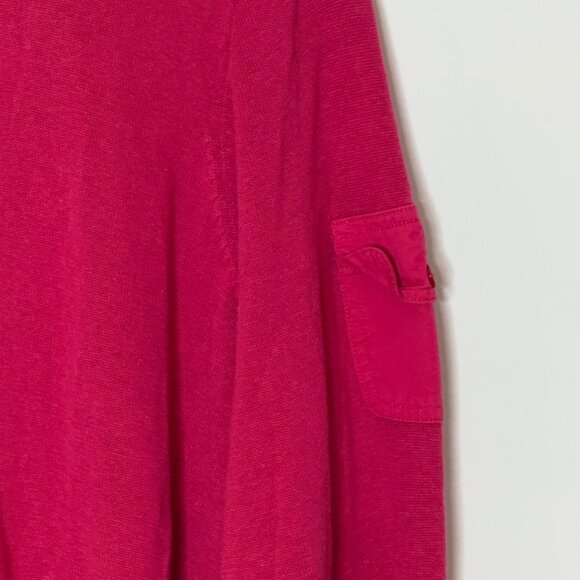 Talbots Linen Cotton Blend Long Sleeve Knit Lightweight Sweater Pink XL VIntage - Picture 3 of 8